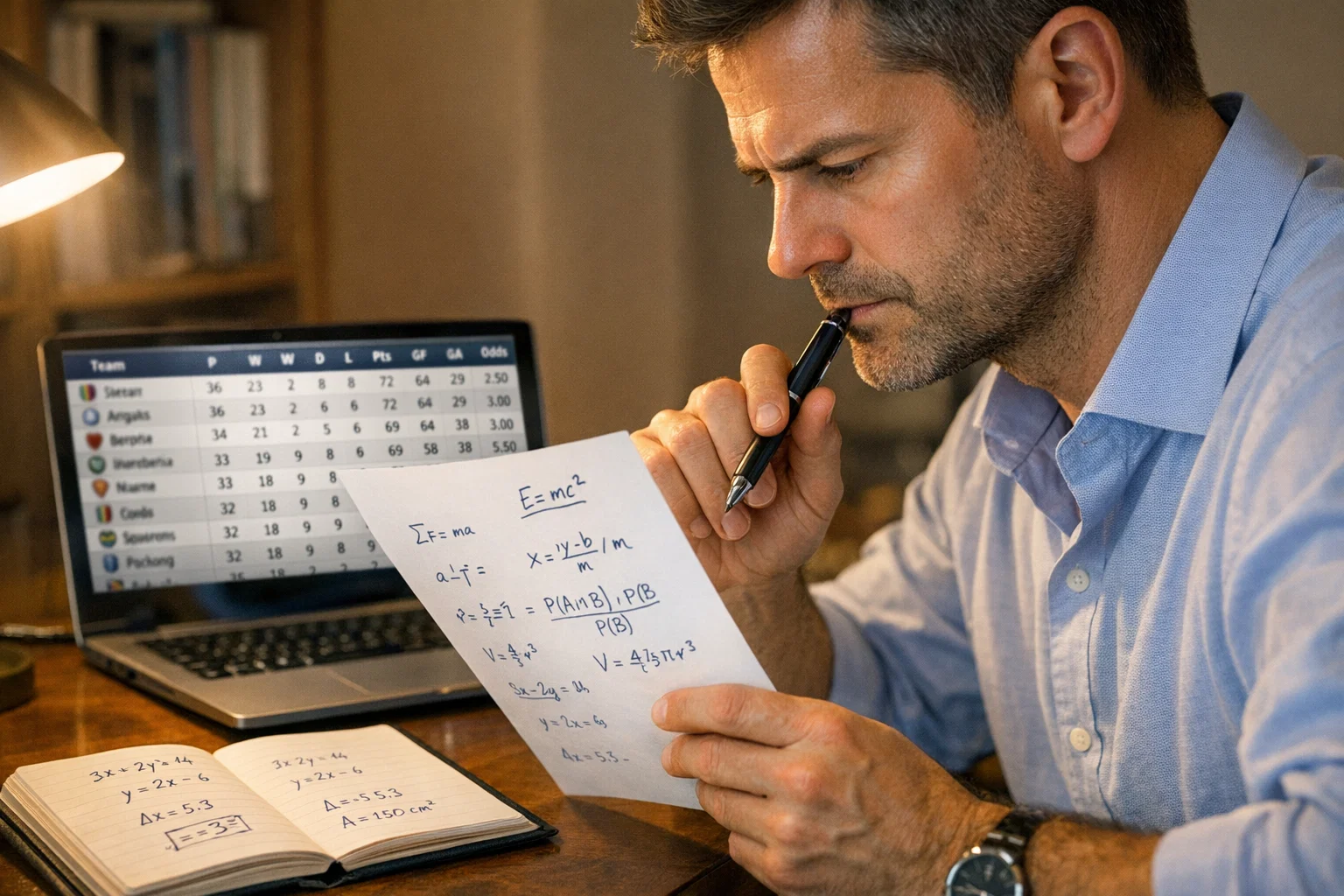 Analista che applica la formula di Kelly per calcolare lo stake ottimale